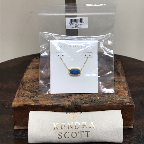 NWT The Kendra Scott Cobalt Howlite Elisa Necklace - Picture 8 of 9